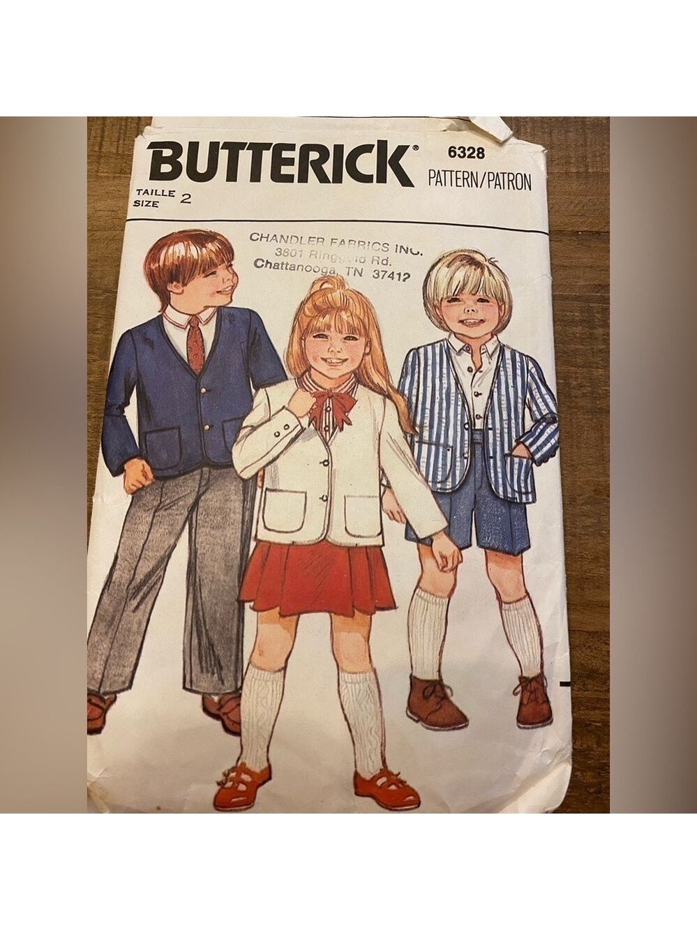 SEWING PATTERN A children’s Butterick Size 2 Jacket, shirt, skirt, shorts, pants